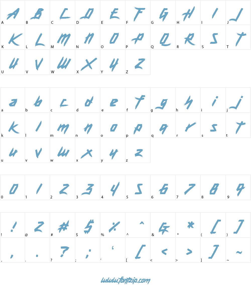 Death Knell Font Character